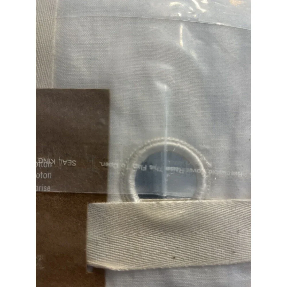 NWT - Pair of Pottery Barn Teen Ivory Cream Linen Mirror Drape 63” L x 52” W